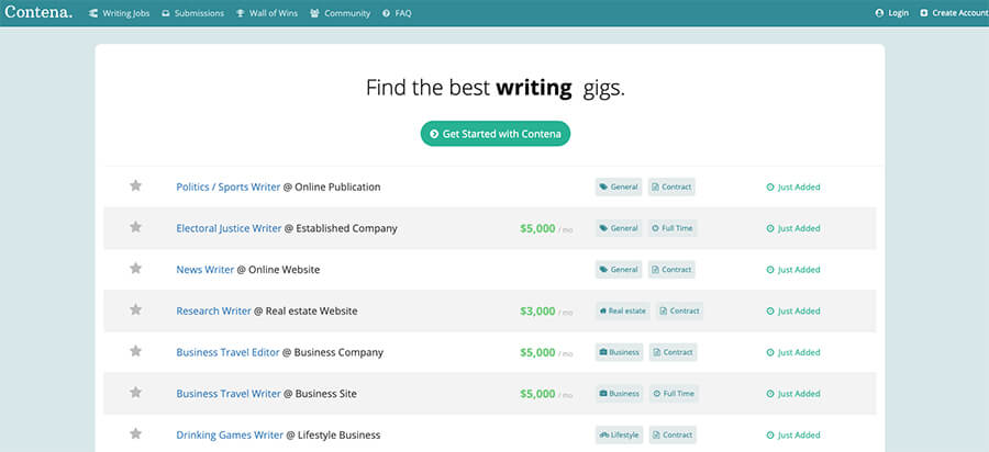 Contena Homepage Screenshot