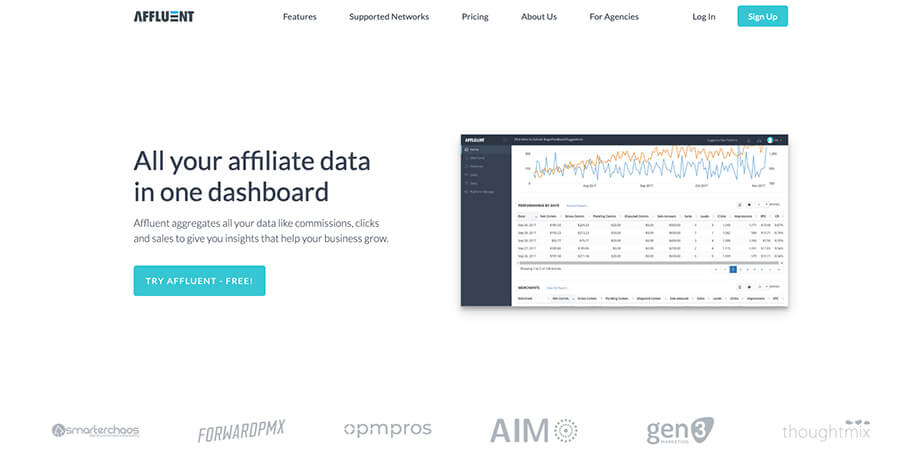 Affiliate Programs for Bloggers Affluent Affiliate Dashboard