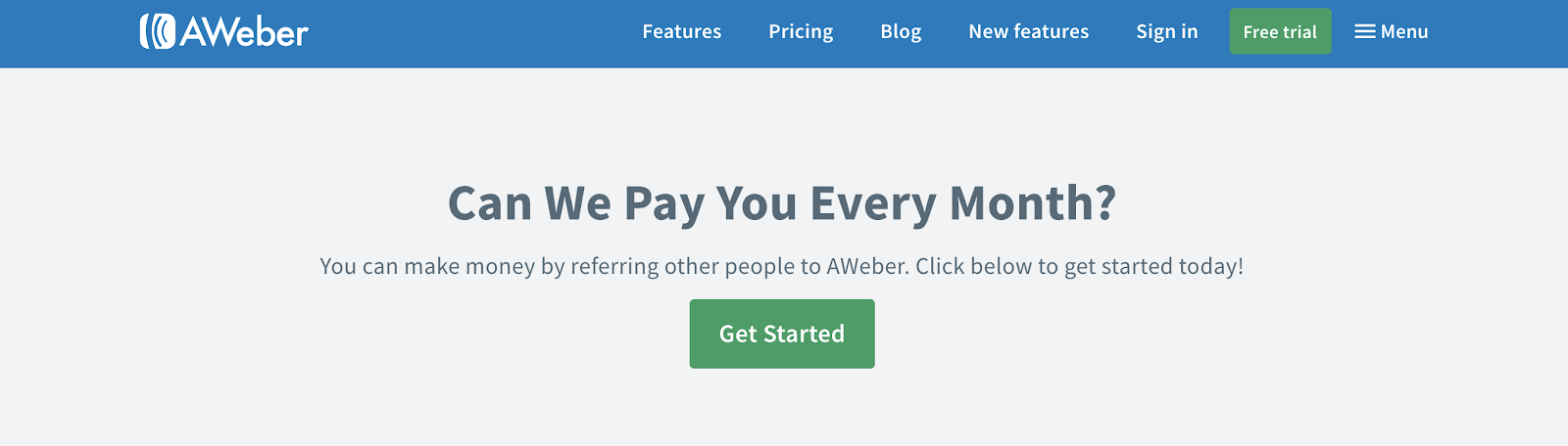 AWeber Affiliate Program Explainer Graphic (Screenshot)