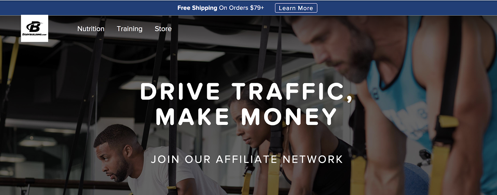 BodyBuilding Fitness Affiliate Program Landing Page Image