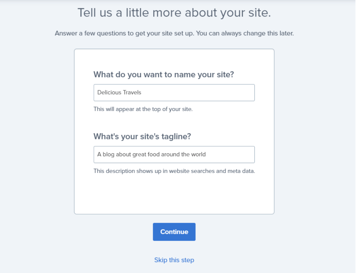 bluehost website description