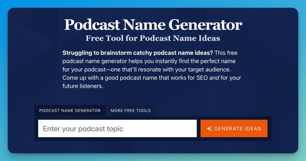 Podcast Name Generator Free Tool (ryrob)