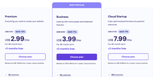 Hostinger pricing plans