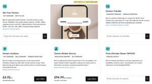 9 Best Domain Registrars - GoDaddy Pricing