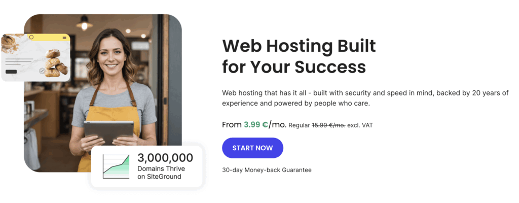 SiteGround Landing page