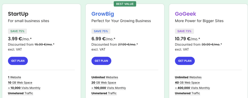 Siteground Pricing