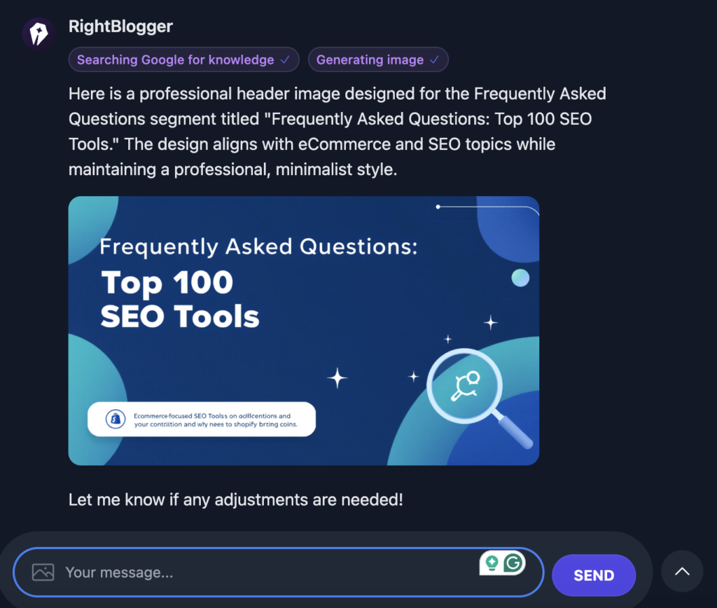 Example Image with RightBlogger Chat