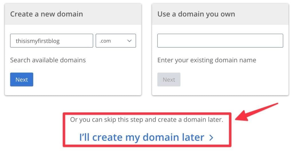 Starting a Blog with WordPress and Bluehost (Choose a Domain Name Later) Screen Shot