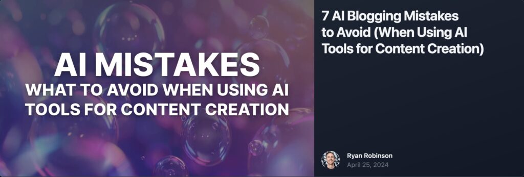 Example of a Blog Post (Mistakes to Avoid) on RightBlogger