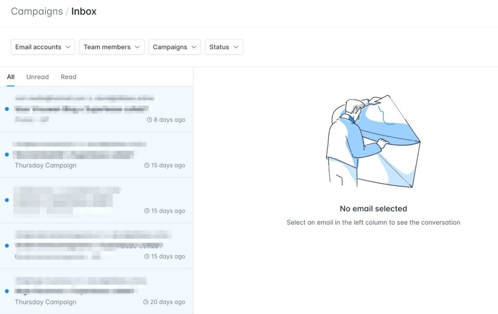 Campaigns Inbox View in Hunter (Detailed Review)