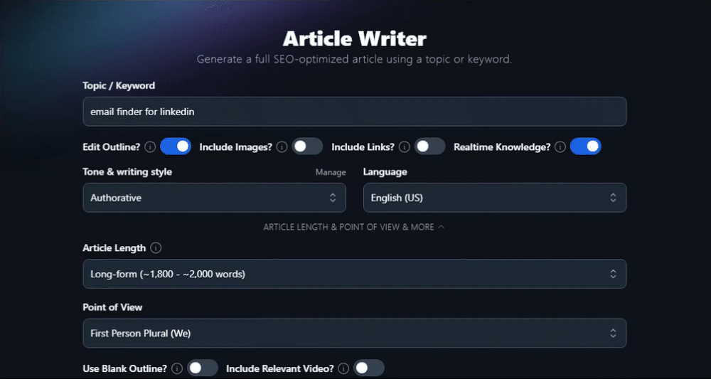 Creating High Quality SEO Content Using RightBlogger's AI Article Writer (GIF Tutorial)