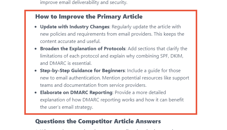 How to Improve an Article with Content Gap Analysis Tool