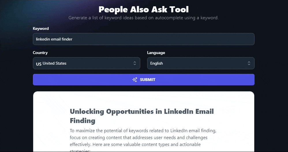 Finding People Also Ask Questions in Google Search Results (Tutorial GIF) for an SEO Content Strategy