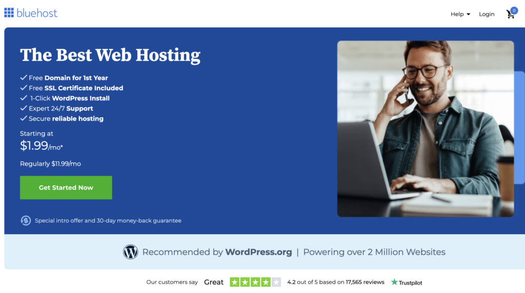 Bluehost Web Hosting for Starting a Blog (ryrob Recommended) Screen Shot