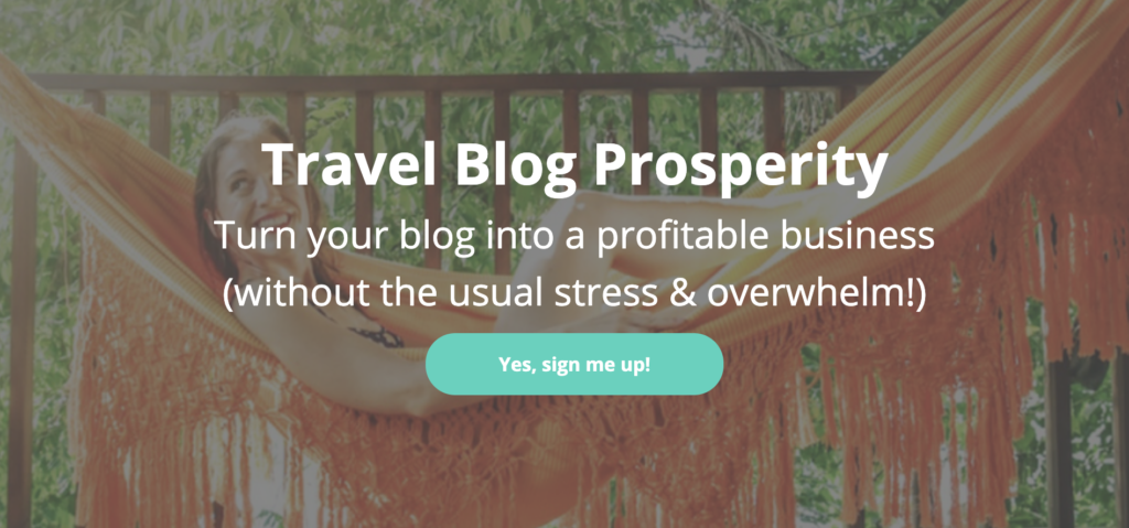 Travel Blog Prospertiy (Travel Blogging Course) Screenshot
