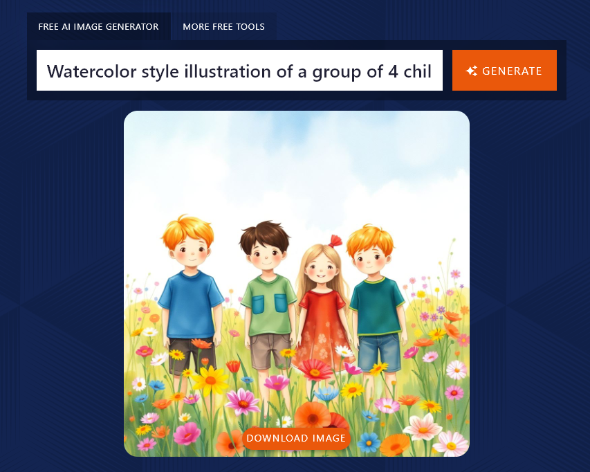 Example of AI Image Generator Output (Screen Shot)