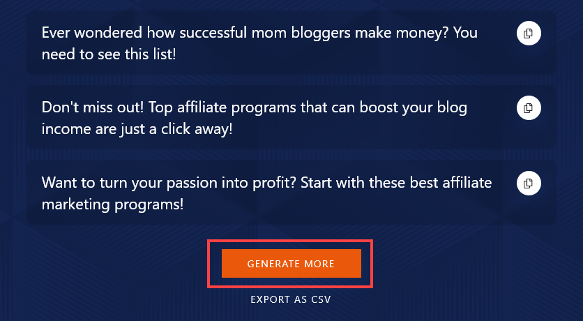 Generating More Hooks Using the AI Hook Generator