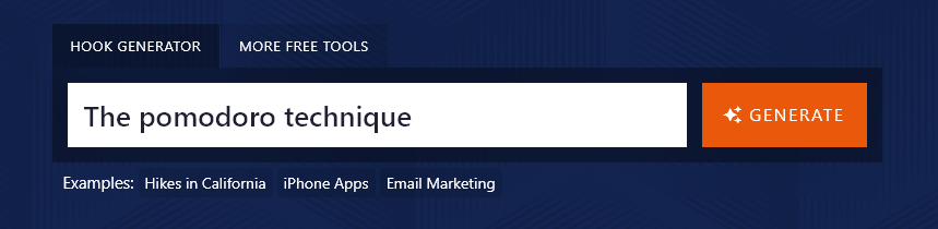 Describing Your Topic for the AI Hook Generator