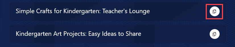 The AI Facebook Group Name Generator Tool With the Copy Button Indicated