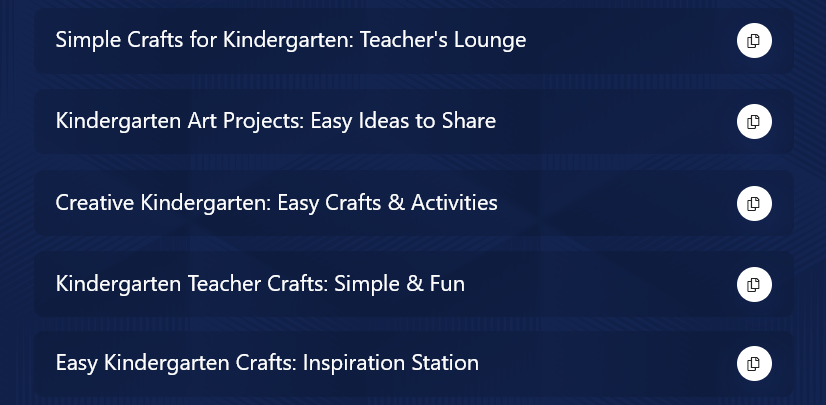 The AI Facebook Group Name Generator Tool's List of Potential Facebook Group Names