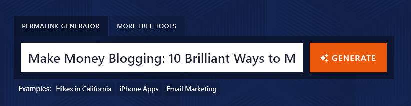 Entering a Title Into the AI Permalink Generator