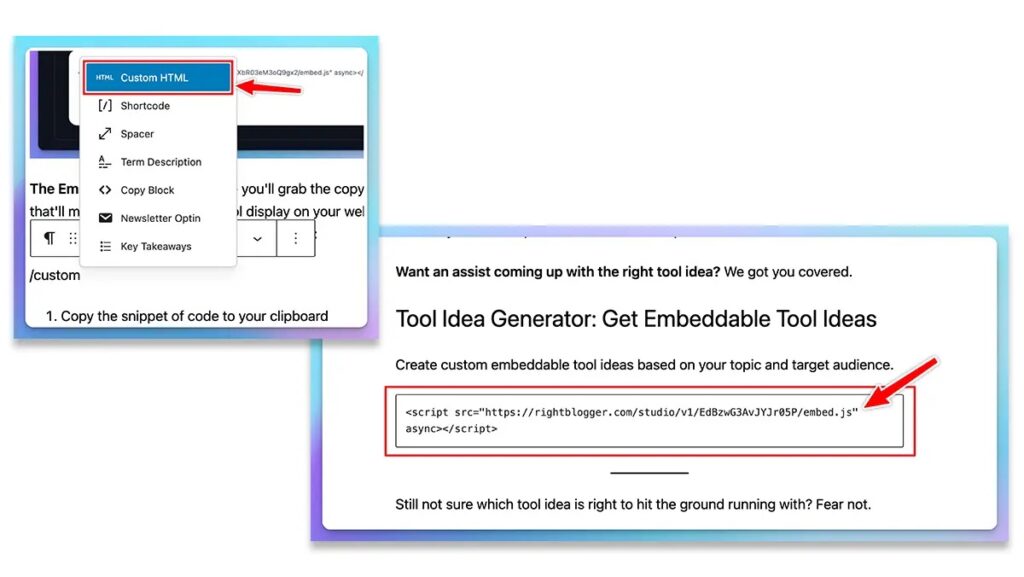 How-to-Embed-an-AI-Tool-in-Your-Website-Screen-Shot-Code-Snippet-Explainer