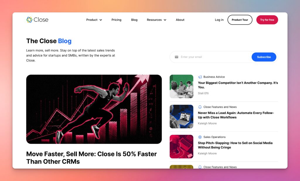 Close Blog Content Brief Template Success Story Screenshot
