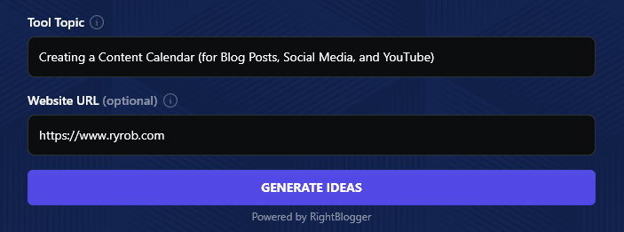 Entering a Detailed Topic Into the Lead Magnet Idea Generator