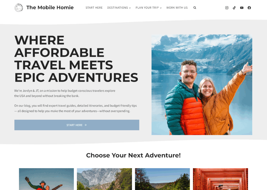 Homepage of The Mobile Homie Blog (Sixth Free Blog Review)