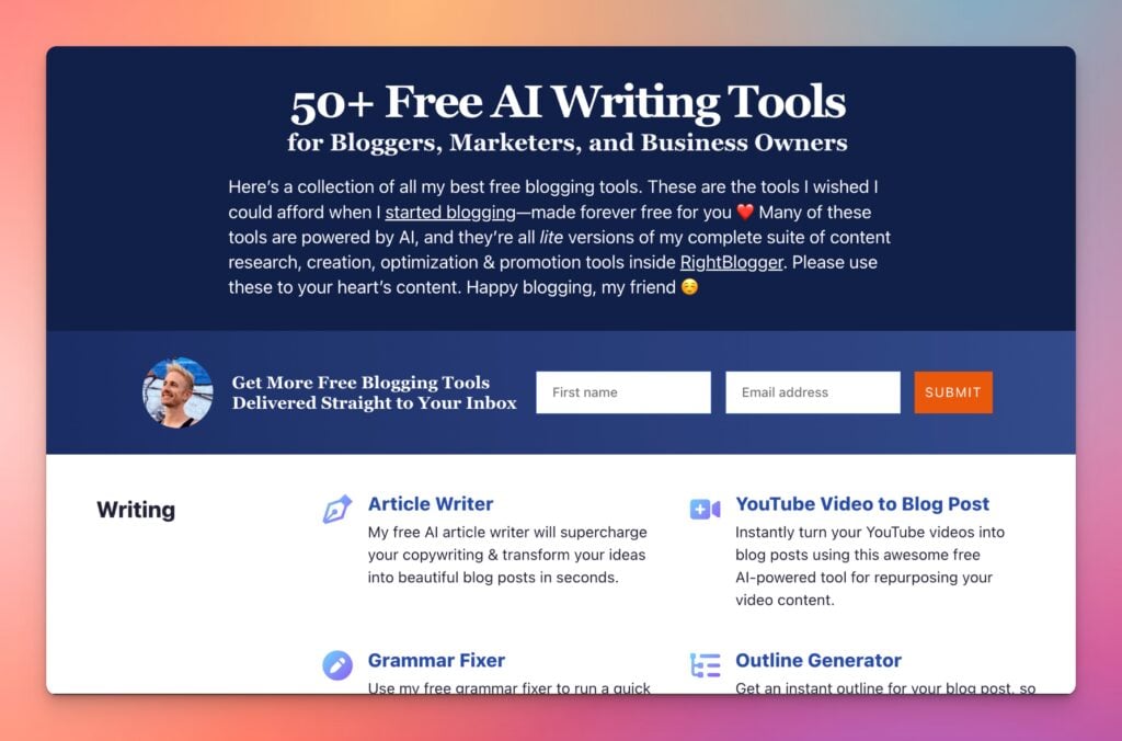 Free Blogging Tools and AI Writing Tools (Featured Image) by ryrob