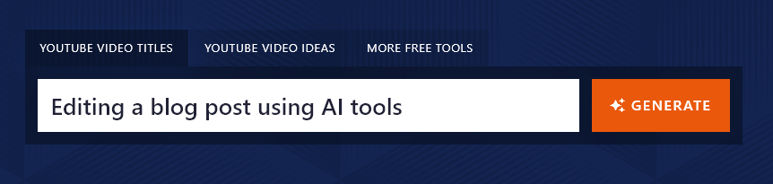 Entering Your Topic or Description into the AI YouTube Video Title Generator