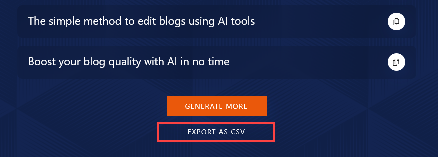 Exporting a CSV of Your Titles from the YouTube Video Title Generator