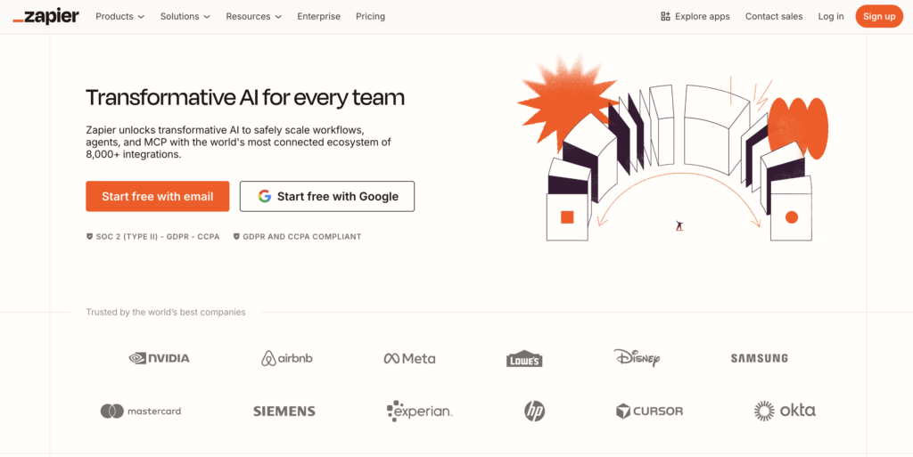 Zapier for Automated Blog Workflows (Homepage)
